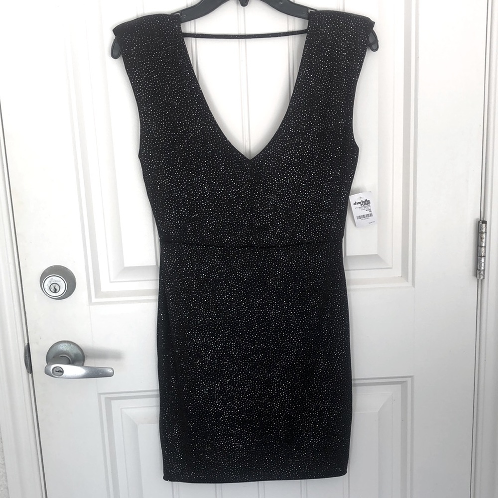 Mini black sparkle dress